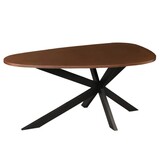 Lizzely Garden & Living Eettafel organisch Jillian 180cm bruin eiken fineer Lizzely Garden & Living Eettafel organisch Jillian 180cm bruin eiken fineer