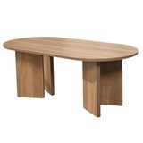 Lizzely Garden & Living Salontafel Japandi ovaal lichtbruin melamine 120cm Hano Lizzely Garden & Living Salontafel Japandi ovaal lichtbruin melamine 120cm Hano