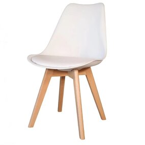 Lizzely Garden & Living Eetkamerstoel wit met zitvulling Kuipstoel Lizzely Garden & Living Eetkamerstoel wit met zitvulling Kuipstoel