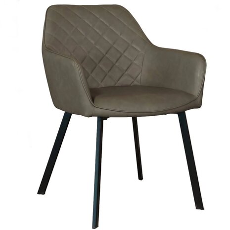 Lizzely Garden & Living Eetkamerstoel met armleuning Yurgan antraciet kunstleder eetstoel Lizzely Garden & Living Eetkamerstoel met armleuning Yurgan antraciet kunstleder eetstoel