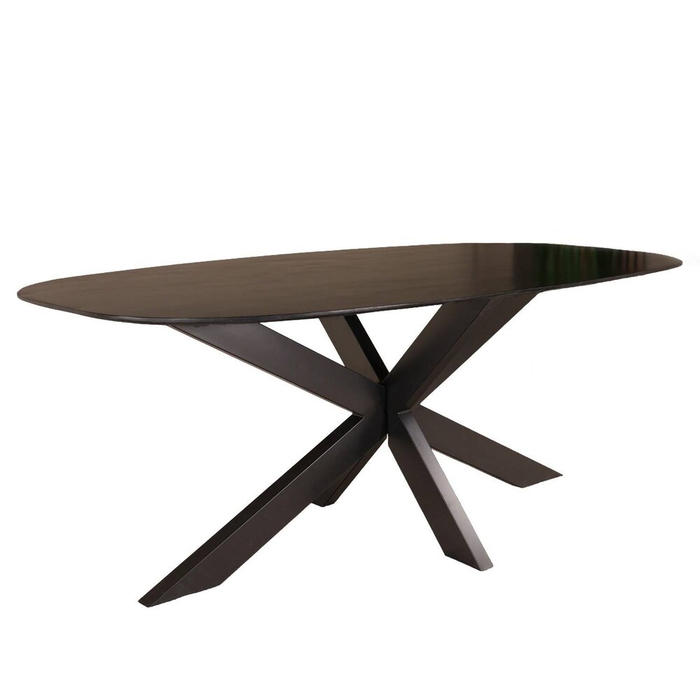 Eettafel deens ovaal mangohout 200cm Austin zwart ovale tafel duurzaam mango eetkamertafel Eettafel deens ovaal mangohout 200cm Austin zwart ovale tafel duurzaam mango eetkamertafel