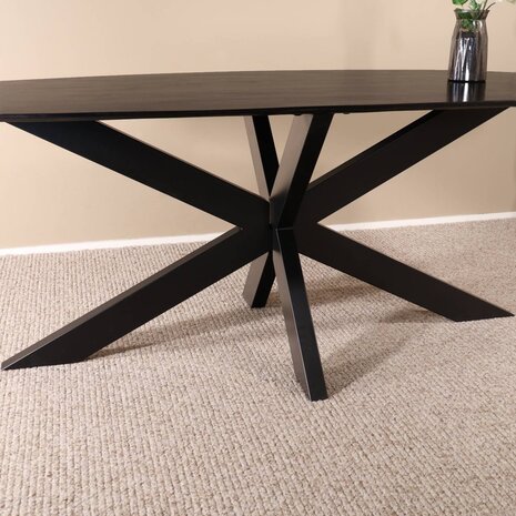 Lizzely Garden & Living Eettafel deens ovaal mangohout 200cm Austin zwart ovale tafel duurzaam mango eetkamertafel Lizzely Garden & Living Eettafel deens ovaal mangohout 200cm Austin zwart ovale tafel duurzaam mango eetkamertafel