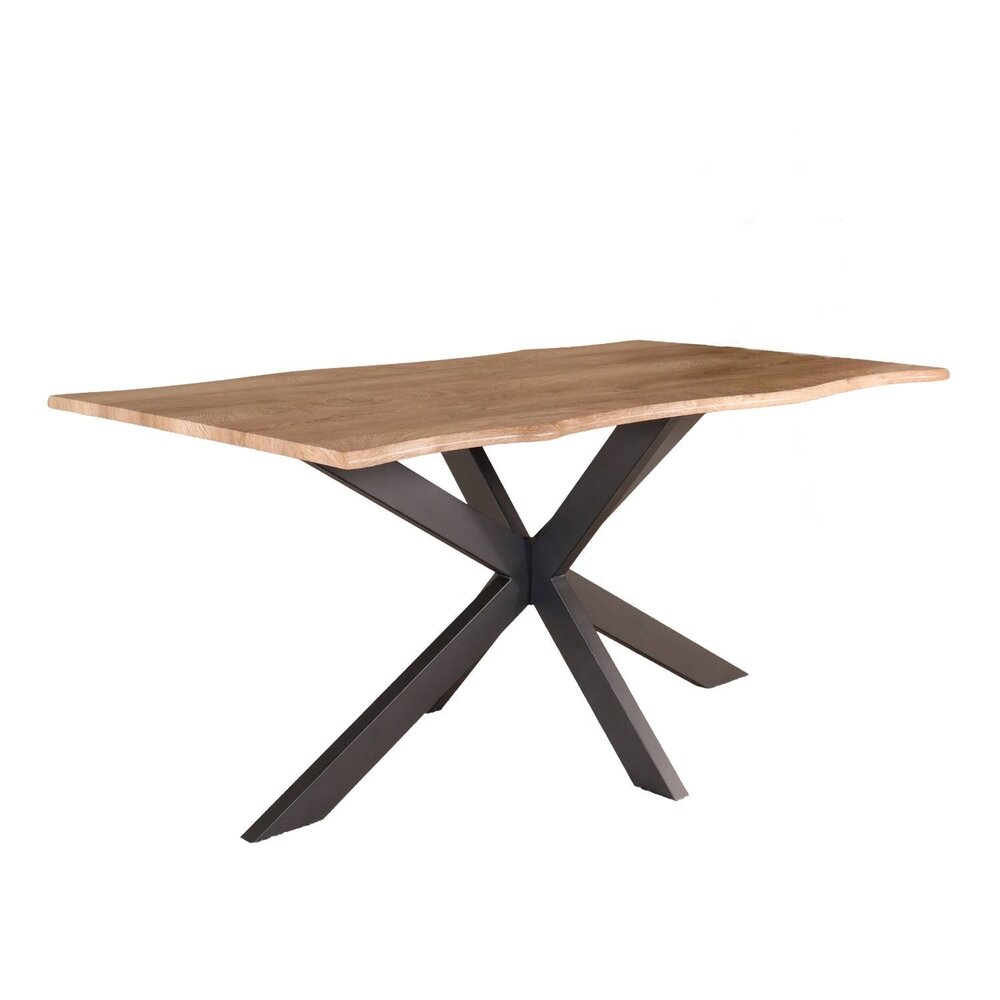 Eettafel langwerpig 160cm Jeffo bruin langwerpige tafel