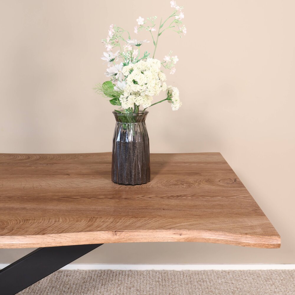 Eettafel langwerpig 160cm Jeffo bruin langwerpige tafel
