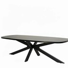 Eettafel Leco deens ovaal 270cm zwart melamine