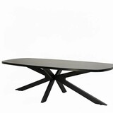 Lizzely Garden & Living Eettafel Leco deens ovaal 270cm zwart melamine