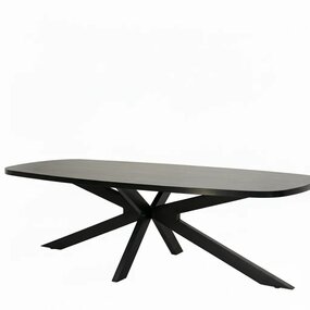 Lizzely Garden & Living Eettafel Leco deens ovaal 270cm zwart melamine