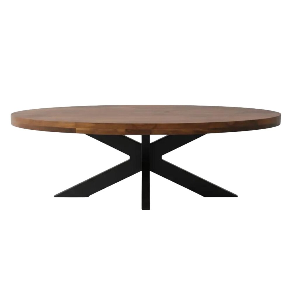 Salontafel ovaal bruin mangohout 140cm Jimmy Salontafel ovaal bruin mangohout 140cm Jimmy