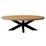 Lizzely Garden & Living Salontafel ovaal lichtbruin mangohout 140cm Jimmy Lizzely Garden & Living Salontafel ovaal lichtbruin mangohout 140cm Jimmy