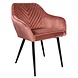 Lizzely Garden & Living Eetkamerstoel met armleuning Darcio roze velvet eetstoel Lizzely Garden & Living Eetkamerstoel met armleuning Darcio roze velvet eetstoel