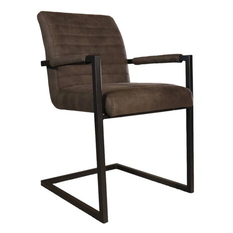 Lizzely Garden & Living Eetkamerstoel met armleuning zwart microvezel Noor design Lizzely Garden & Living Eetkamerstoel met armleuning zwart microvezel Noor design