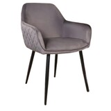 Lizzely Garden & Living Eetkamerstoel met armleuning Ares velvet antraciet eetstoel Lizzely Garden & Living Eetkamerstoel met armleuning Ares velvet antraciet eetstoel