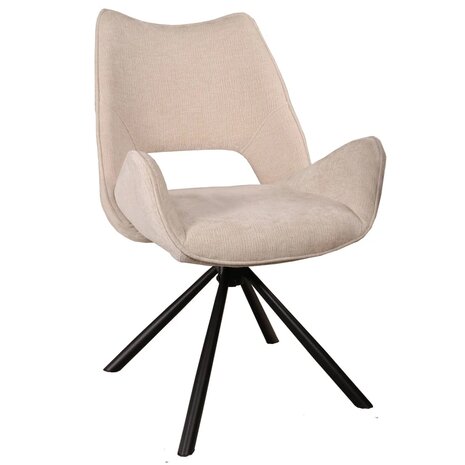 Lizzely Garden & Living Eetkamerstoel draaibaar Kevin beige draaibare eetstoel Lizzely Garden & Living Eetkamerstoel draaibaar Kevin beige draaibare eetstoel