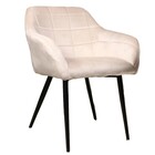 Eetkamerstoel met armleuning Barbara zand eetstoel Eetkamerstoel met armleuning Barbara zand eetstoel