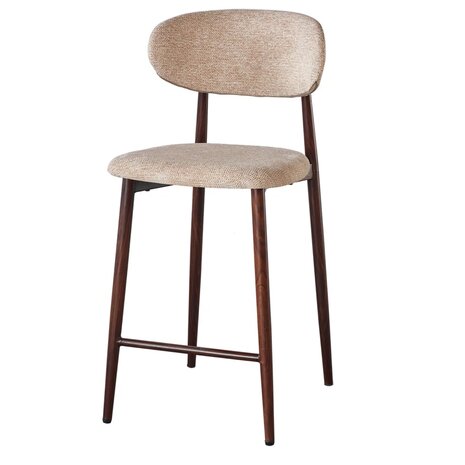 Lizzely Garden & Living Barkruk Japandi bruin Reika walnoot