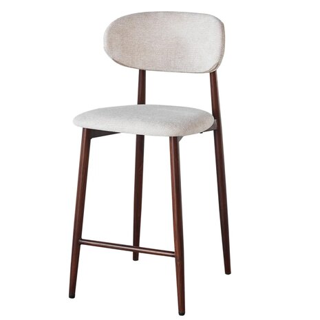 Lizzely Garden & Living Barkruk Japandi beige Reika walnoot