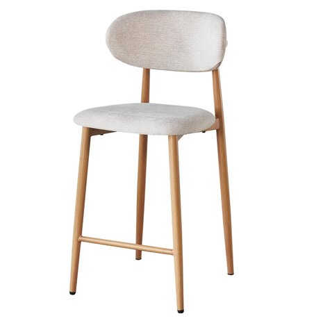 Lizzely Garden & Living Barkruk Japandi beige Reika lichtbruin