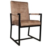 Lizzely Garden & Living Eetkamerstoel beige velvet Forest Lizzely Garden & Living Eetkamerstoel beige velvet Forest