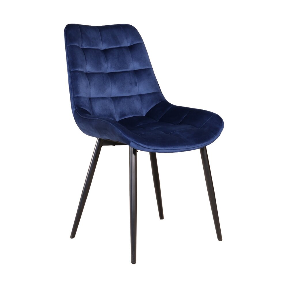 Eetkamerstoel De Vince donkerblauw velvet eetstoel Eetkamerstoel De Vince donkerblauw velvet eetstoel