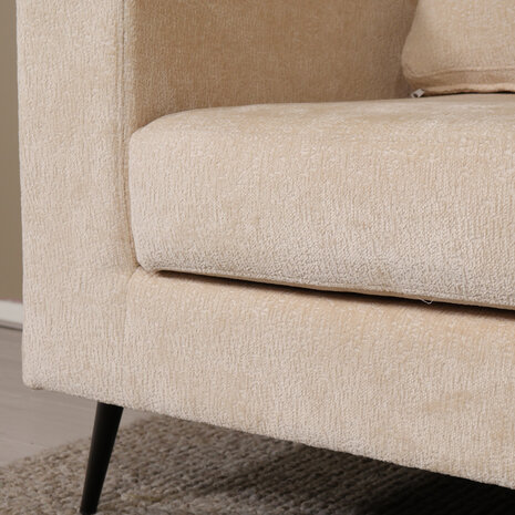 Lizzely Garden & Living Hoekbank design Nox 250cm zand chenille rechts Lizzely Garden & Living Hoekbank design Nox 250cm zand chenille rechts