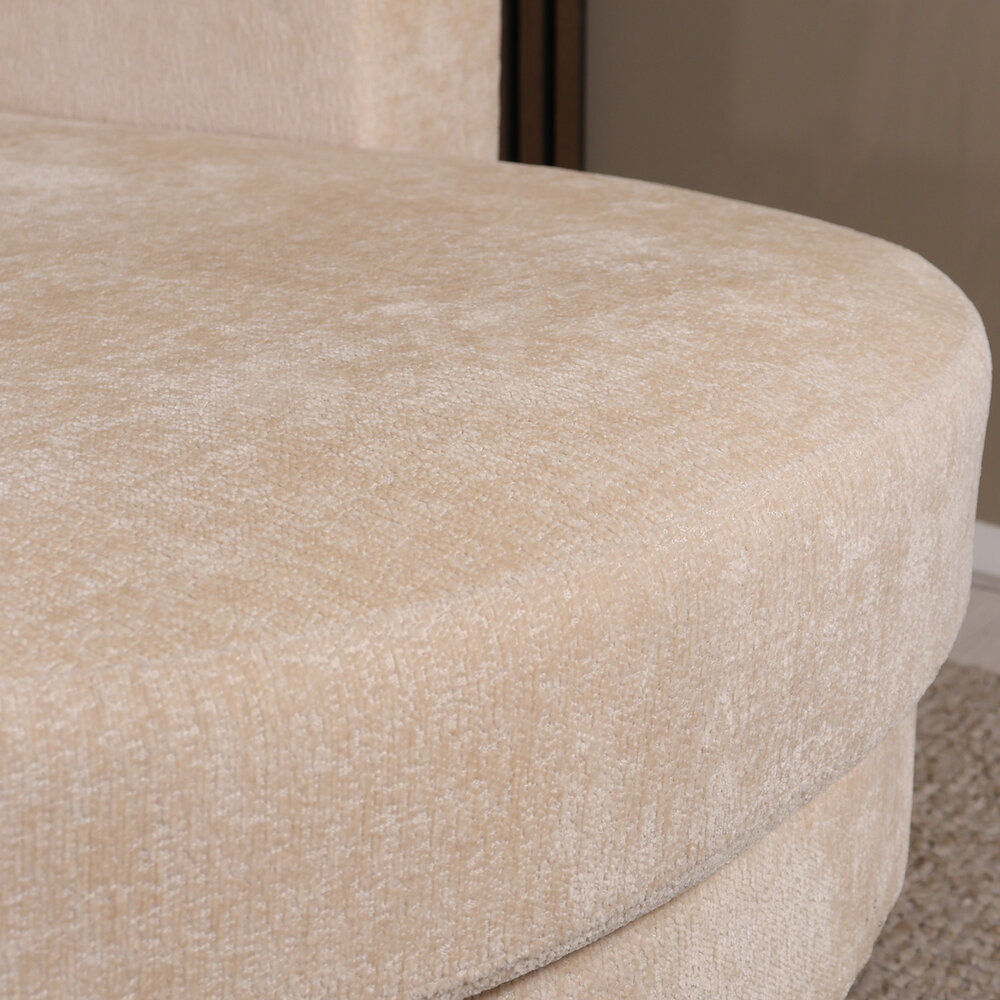 Hoekbank design Nox 250cm zand chenille rechts Hoekbank design Nox 250cm zand chenille rechts