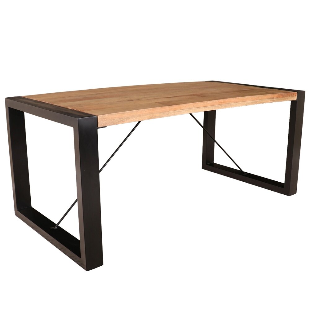 Eettafel Jonas rechthoekig 180cm lichtbruin mangohout Eettafel Jonas rechthoekig 180cm lichtbruin mangohout