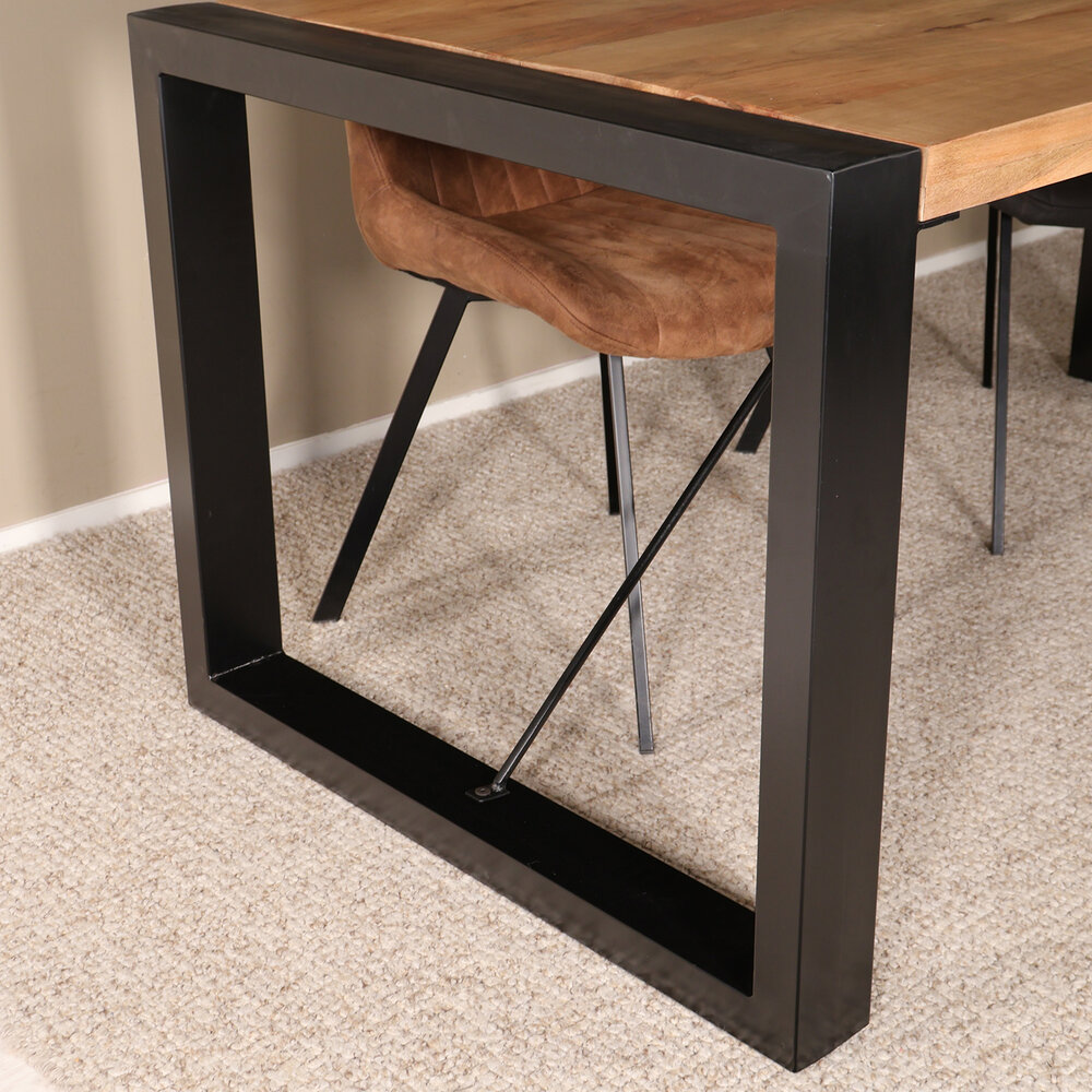 Eettafel Jonas rechthoekig 180cm lichtbruin mangohout Eettafel Jonas rechthoekig 180cm lichtbruin mangohout