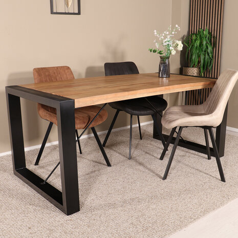 Lizzely Garden & Living Eettafel Jonas rechthoekig 180cm lichtbruin mangohout Lizzely Garden & Living Eettafel Jonas rechthoekig 180cm lichtbruin mangohout