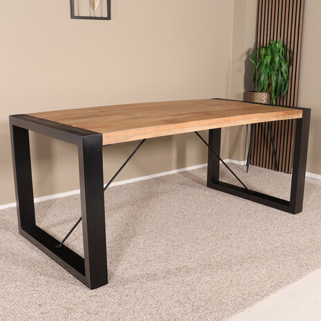 Lizzely Garden & Living Eettafel Jonas rechthoekig 180cm lichtbruin mangohout Lizzely Garden & Living Eettafel Jonas rechthoekig 180cm lichtbruin mangohout