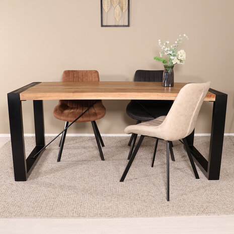 Lizzely Garden & Living Eettafel Jonas rechthoekig 180cm lichtbruin mangohout Lizzely Garden & Living Eettafel Jonas rechthoekig 180cm lichtbruin mangohout