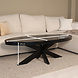 Lizzely Garden & Living Salontafel ovaal zwart mangohout 140cm Jimmy
