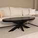 Lizzely Garden & Living Salontafel ovaal zwart mangohout 140cm Jimmy