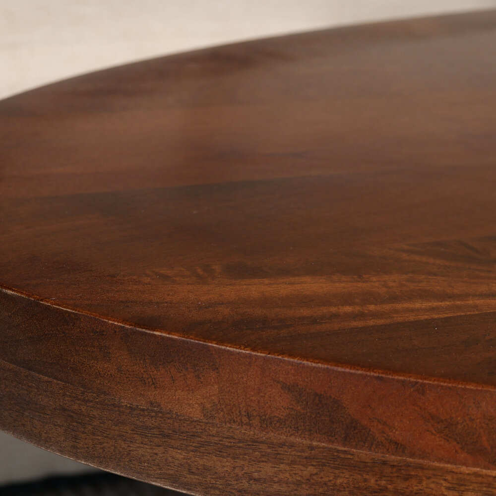 Salontafel ovaal bruin mangohout 140cm Jimmy Salontafel ovaal bruin mangohout 140cm Jimmy