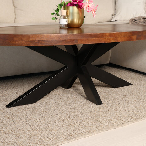 Lizzely Garden & Living Salontafel ovaal bruin mangohout 140cm Jimmy Lizzely Garden & Living Salontafel ovaal bruin mangohout 140cm Jimmy