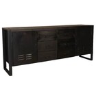 Dressoir mangohout 200cm zwart Jazzy Dressoir mangohout 200cm zwart Jazzy