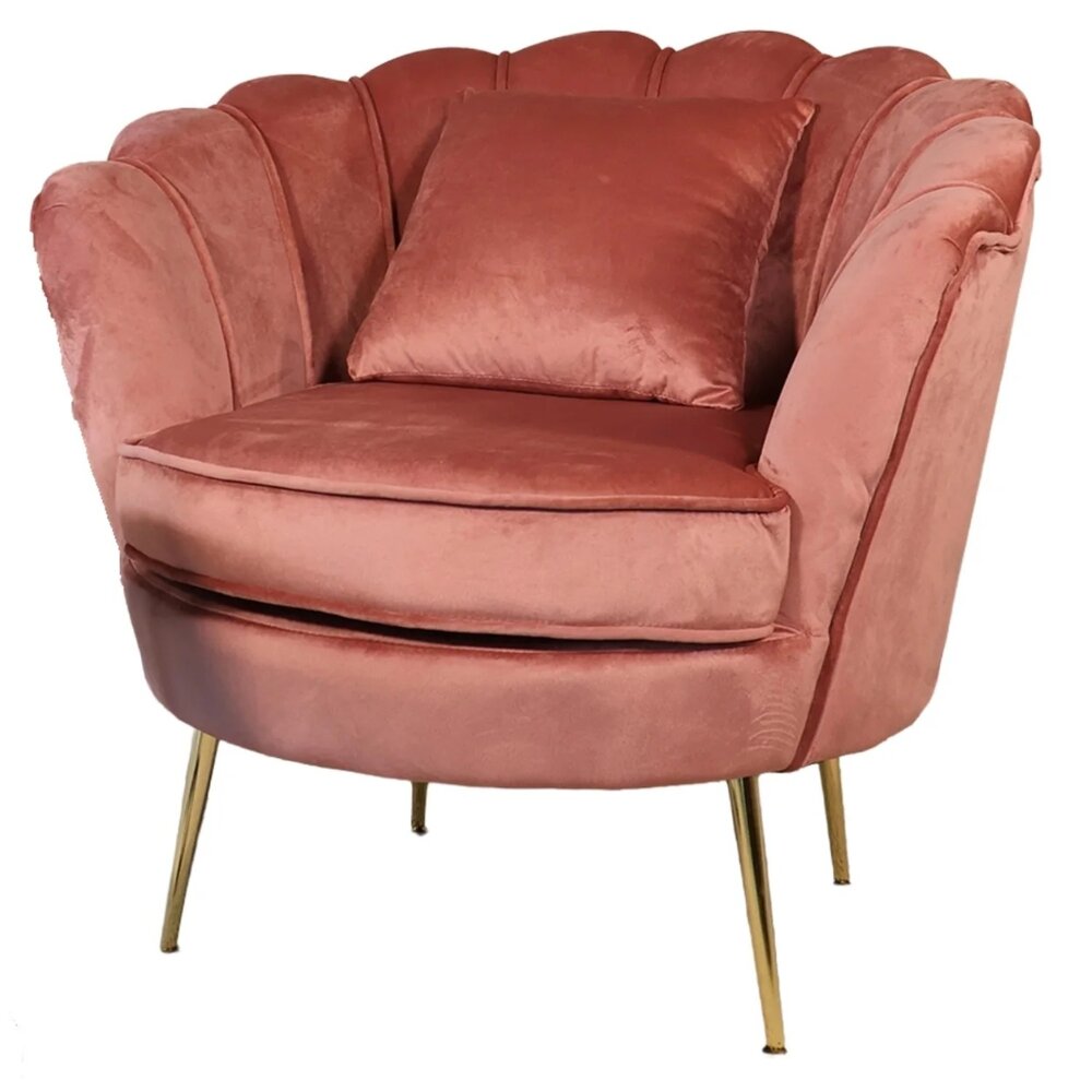 Fauteuil zitbank 1 persoons Belle oud roze bankje Fauteuil zitbank 1 persoons Belle oud roze bankje
