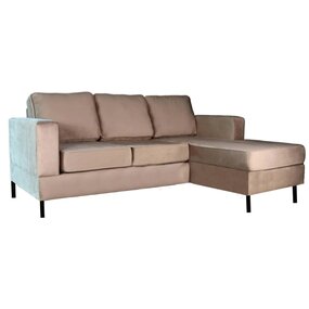 Lizzely Garden & Living Hoekbank design Venna 200cm bank champagne velvet loungebank zowel links als rechts bankstel Lizzely Garden & Living Hoekbank design Venna 200cm bank champagne velvet loungebank zowel links als rechts bankstel