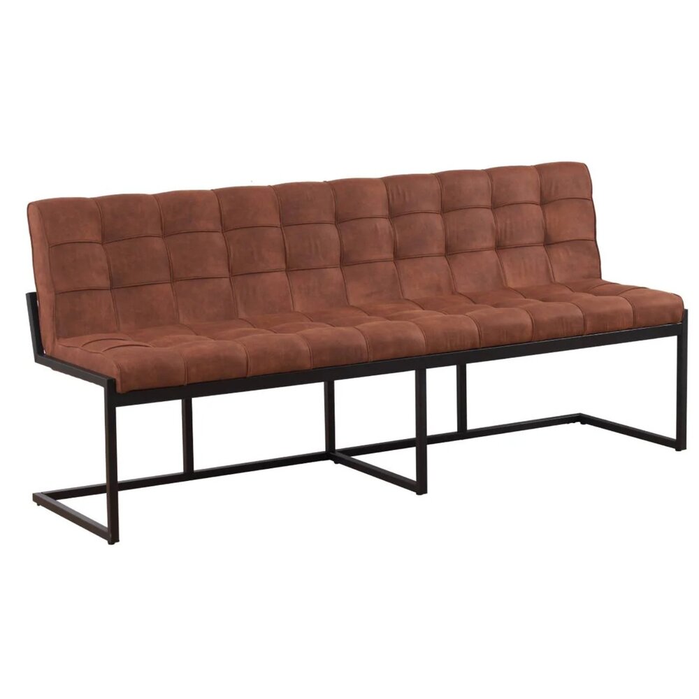 Eetkamerbank Vito 200cm cognac microvezel eetbank