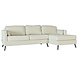 Lizzely Garden & Living Hoekbank design Darsiono 280cm bank beige velvet loungebank zowel links als rechts bankstel