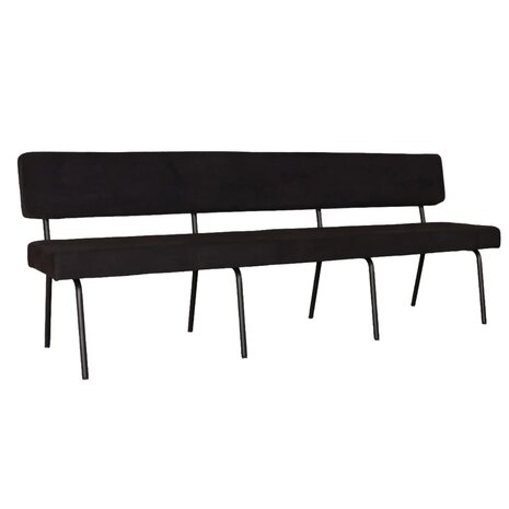 Lizzely Garden & Living Eetkamerbank Wendy 220cm zwart stof eetbank