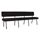 Lizzely Garden & Living Eetkamerbank Wendy 220cm zwart stof eetbank