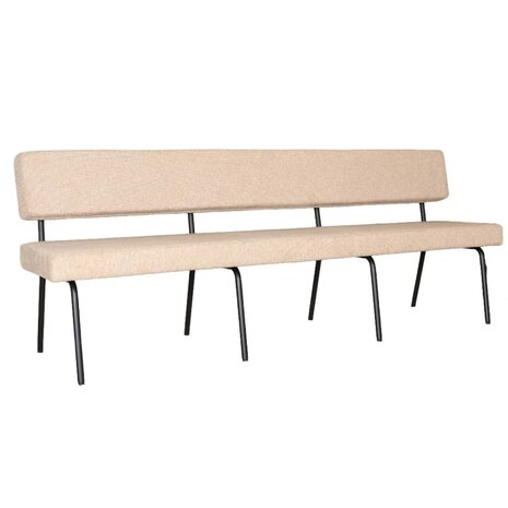 Lizzely Garden & Living Eetkamerbank Wendy 220cm beige stof eetbank