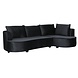Lizzely Garden & Living Hoekbank Lando 270cm bank zwart velvet bankstel rechts loungebank Lizzely Garden & Living Hoekbank Lando 270cm bank zwart velvet bankstel rechts loungebank
