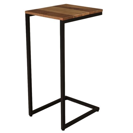 Lizzely Garden & Living Bijzettafel industrieel Jerry 69cm lichtbruin mangohout Lizzely Garden & Living Bijzettafel industrieel Jerry 69cm lichtbruin mangohout