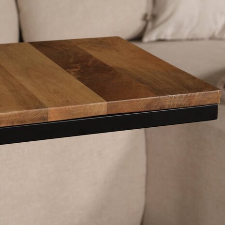 Lizzely Garden & Living Bijzettafel industrieel Jerry 69cm lichtbruin mangohout Lizzely Garden & Living Bijzettafel industrieel Jerry 69cm lichtbruin mangohout