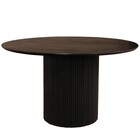 Eettafel rond mangohout Rover 130x130cm zwart ronde eettafel mango Eettafel rond mangohout Rover 130x130cm zwart ronde eettafel mango