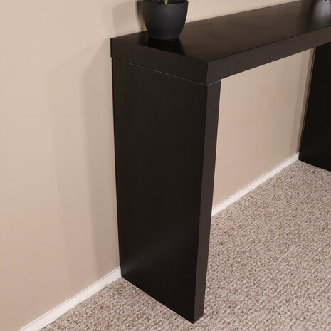 Lizzely Garden & Living Bijzettafel mangohout Randy 120cm zwart