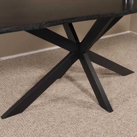 Lizzely Garden & Living Eettafel langwerpig 180cm Jeffo zwart langwerpige tafel Lizzely Garden & Living Eettafel langwerpig 180cm Jeffo zwart langwerpige tafel