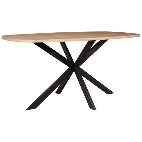 Lizzely Garden & Living Eettafel Deens ovaal 160cm licht bruin Hero ovale eettafel Lizzely Garden & Living Eettafel Deens ovaal 160cm licht bruin Hero ovale eettafel