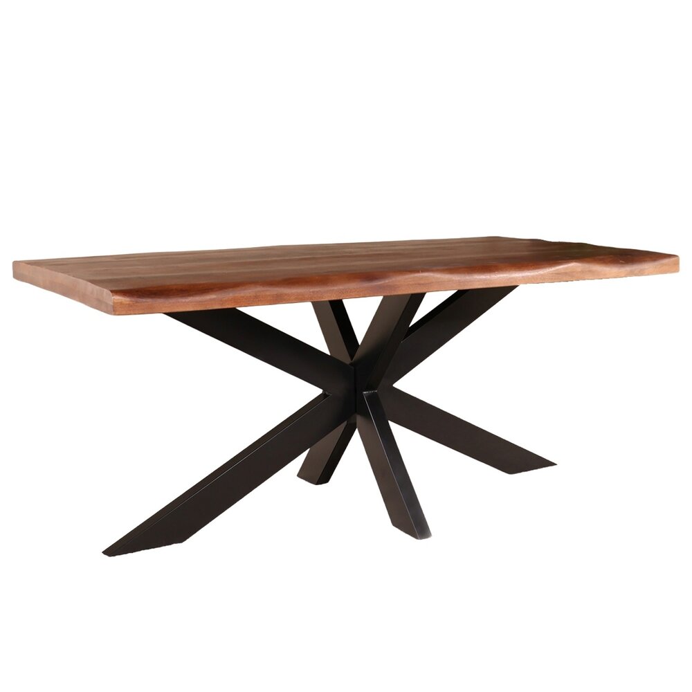 Eettafel boomstam mangohout 180cm Indiana industriële duurzaam boomstamtafel mango Eettafel boomstam mangohout 180cm Indiana industriële duurzaam boomstamtafel mango